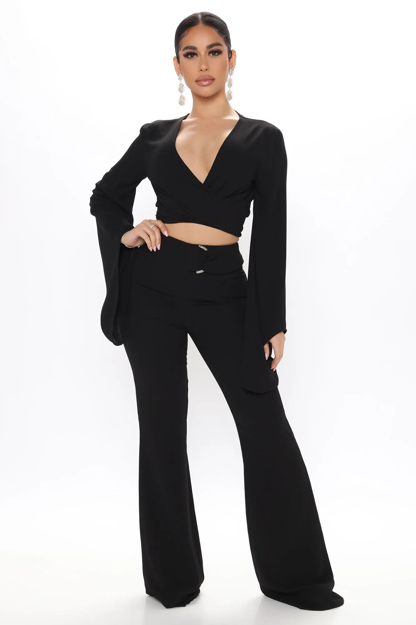 Abby High Waist Trousers - Black