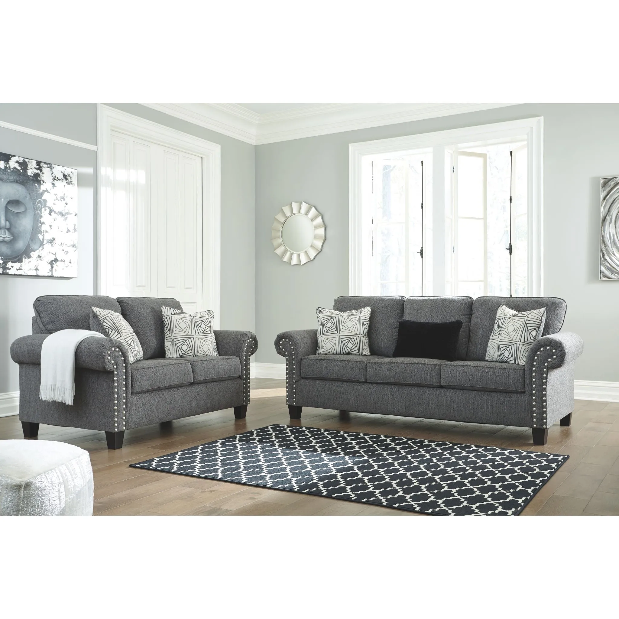 Agleno Sofa - Charcoal