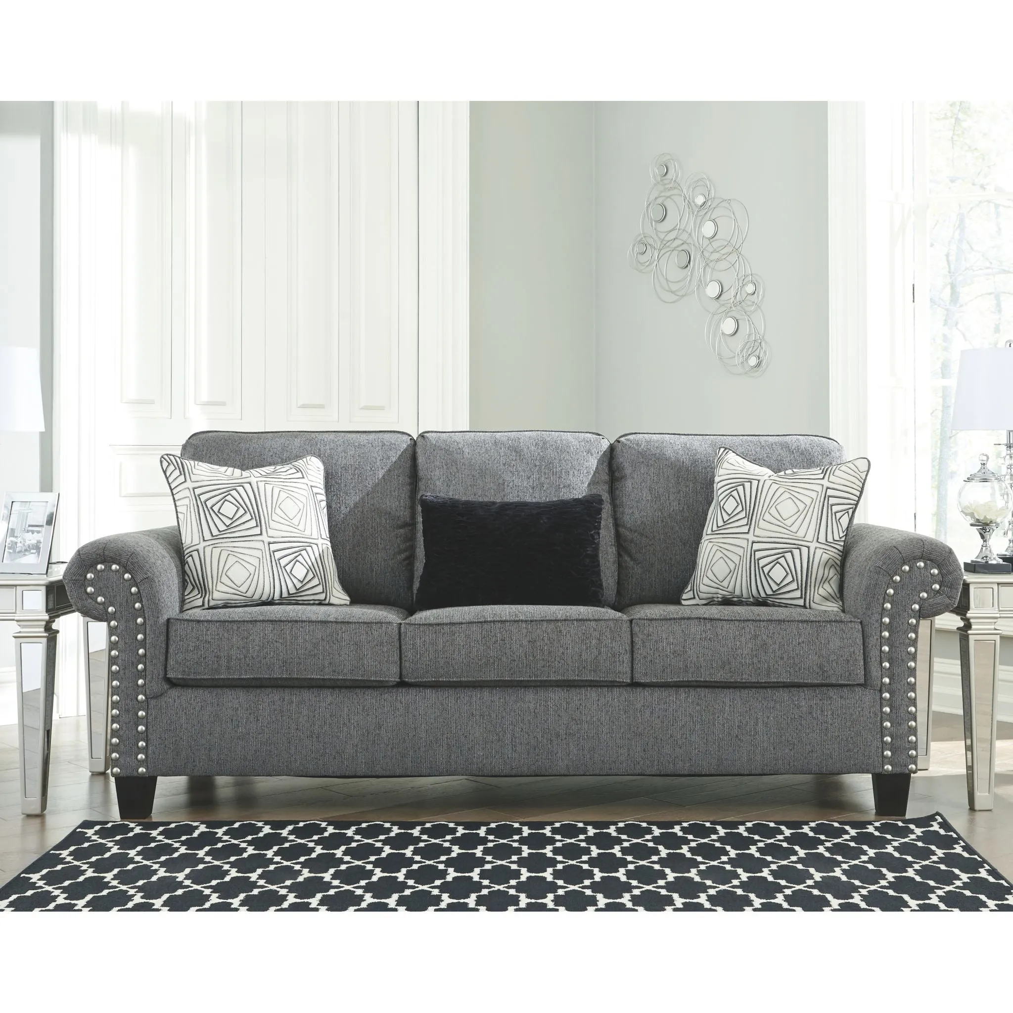 Agleno Sofa - Charcoal