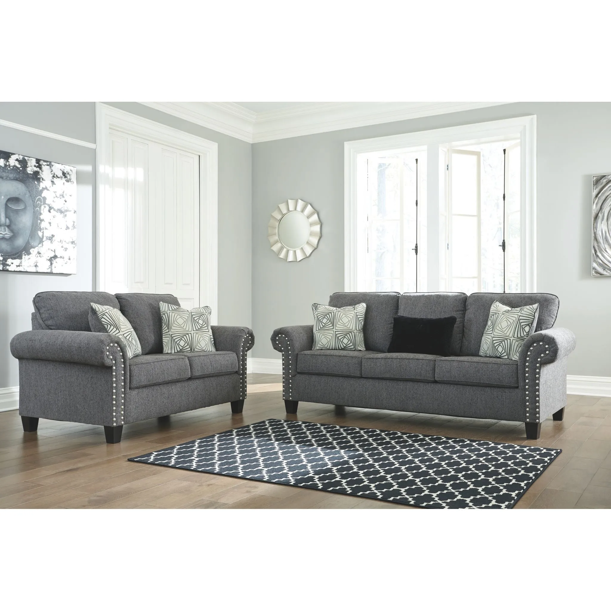 Agleno Sofa - Charcoal