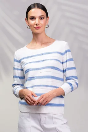 Alison Sheri Jumper Blue White Stripe Cotton Rich A45348