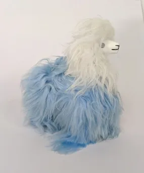 Alpaca Stuffed Animal White and Blue Alpaca