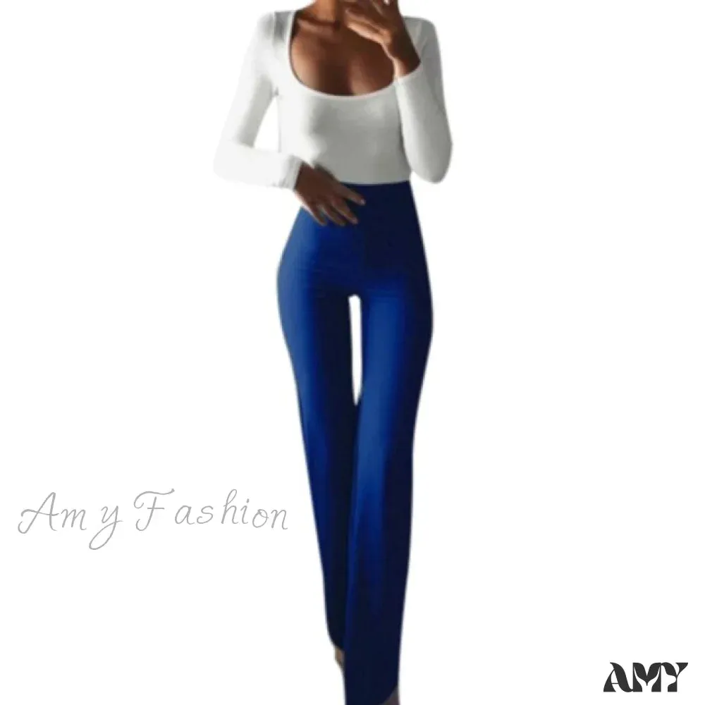 Amy Fashion - High Waist Slim Stretch Elasticity Pants