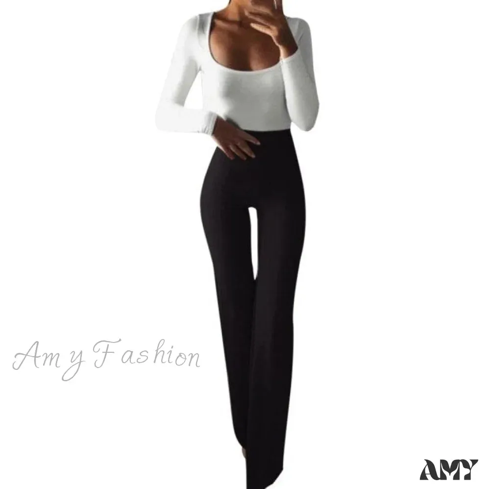 Amy Fashion - High Waist Slim Stretch Elasticity Pants