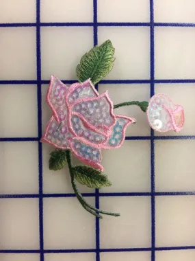 Applique - Flower Iron-On Pink