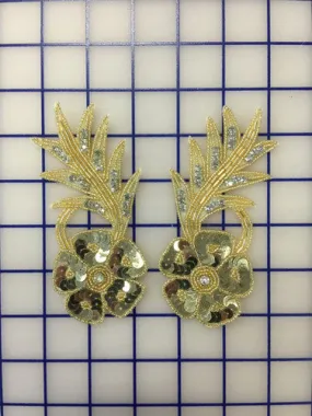 Applique -Gold Sequined Pairs Close-Out