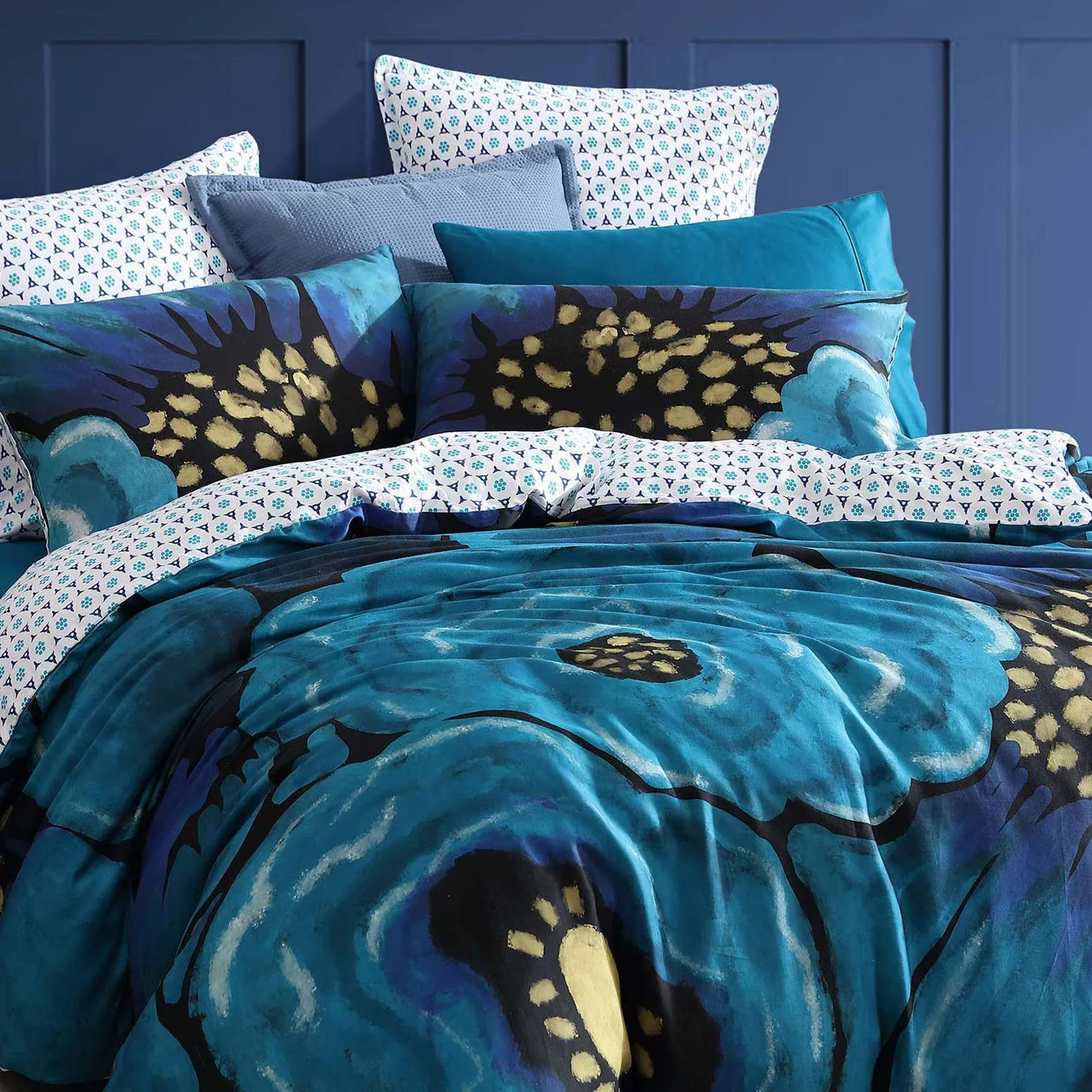 Avalon Blue Quilt Cover Set by Logan and Mason