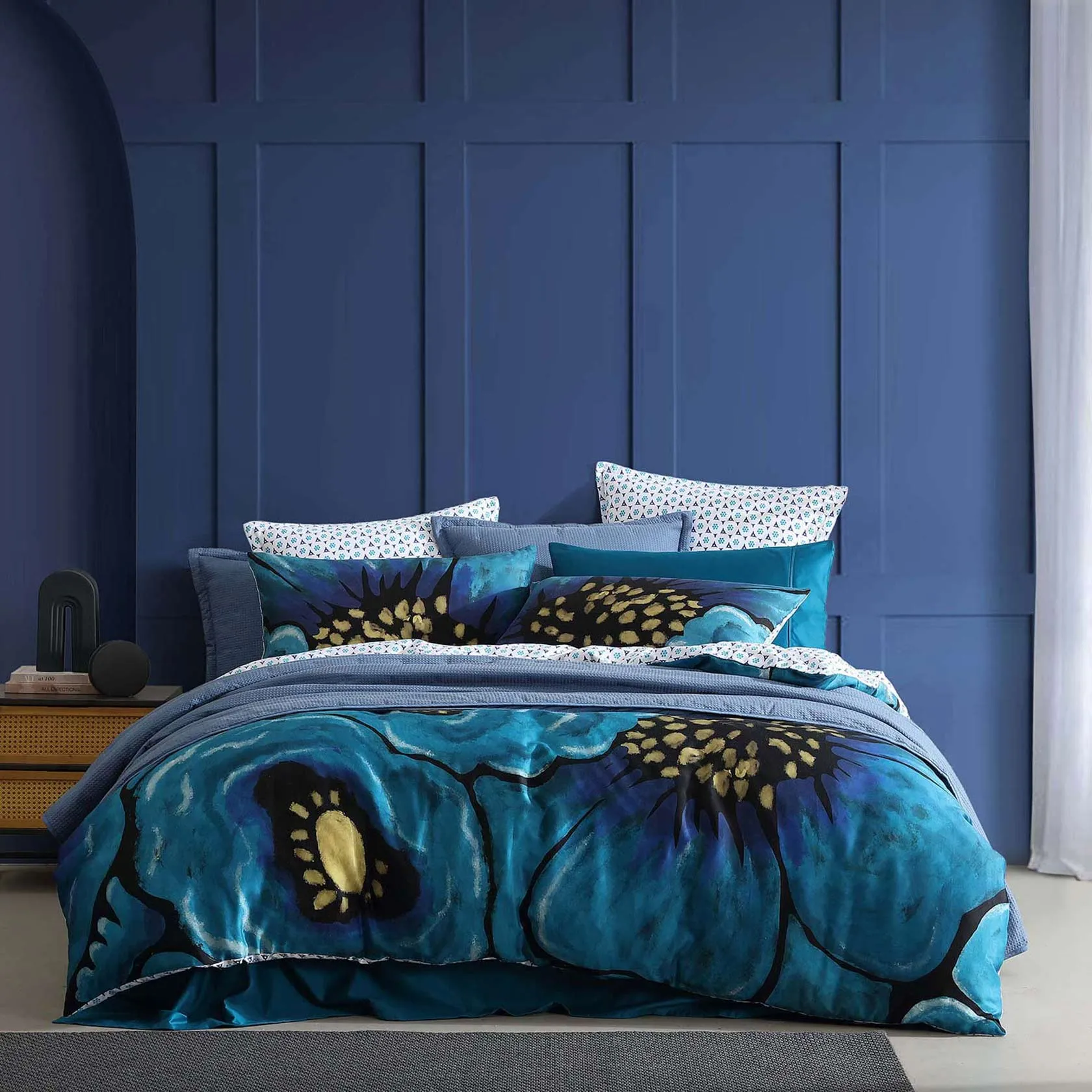 Avalon Blue Quilt Cover Set by Logan and Mason