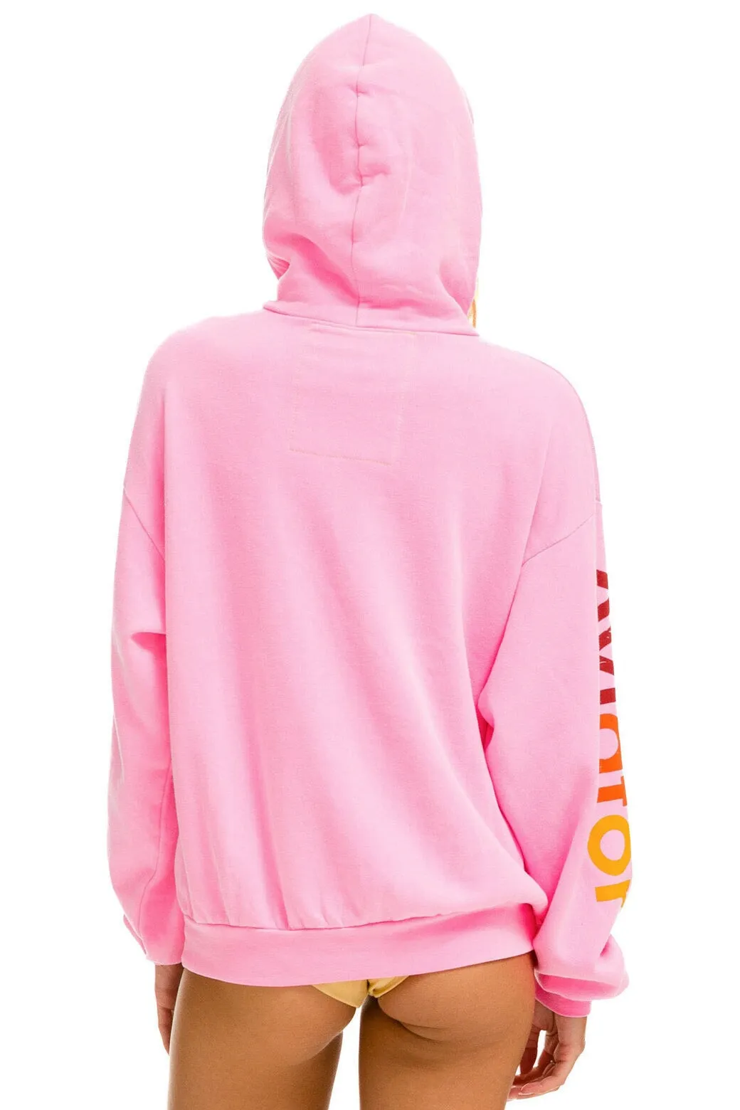 AVIATOR NATION ASPEN RELAXED PULLOVER HOODIE - NEON PINK