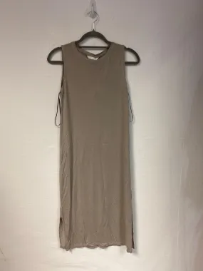 Beige sleeveless bodycon dress, H&M, Size 8 (Viscose)