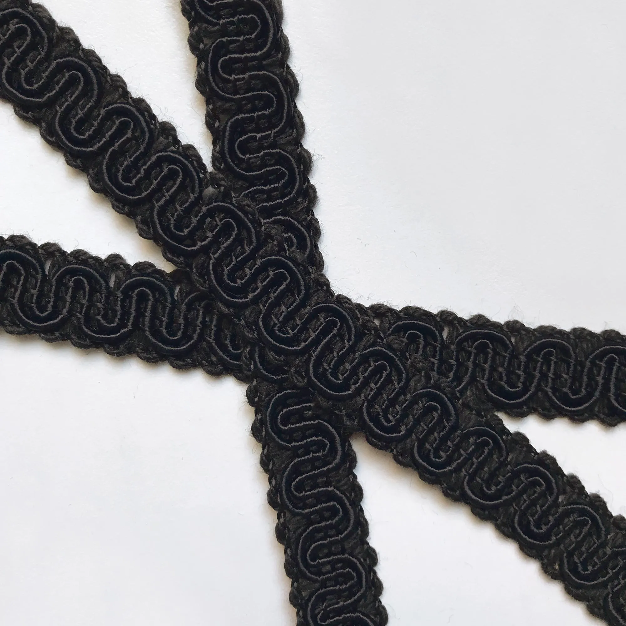 Black High Quality Decorative Gimp Trim by the yard