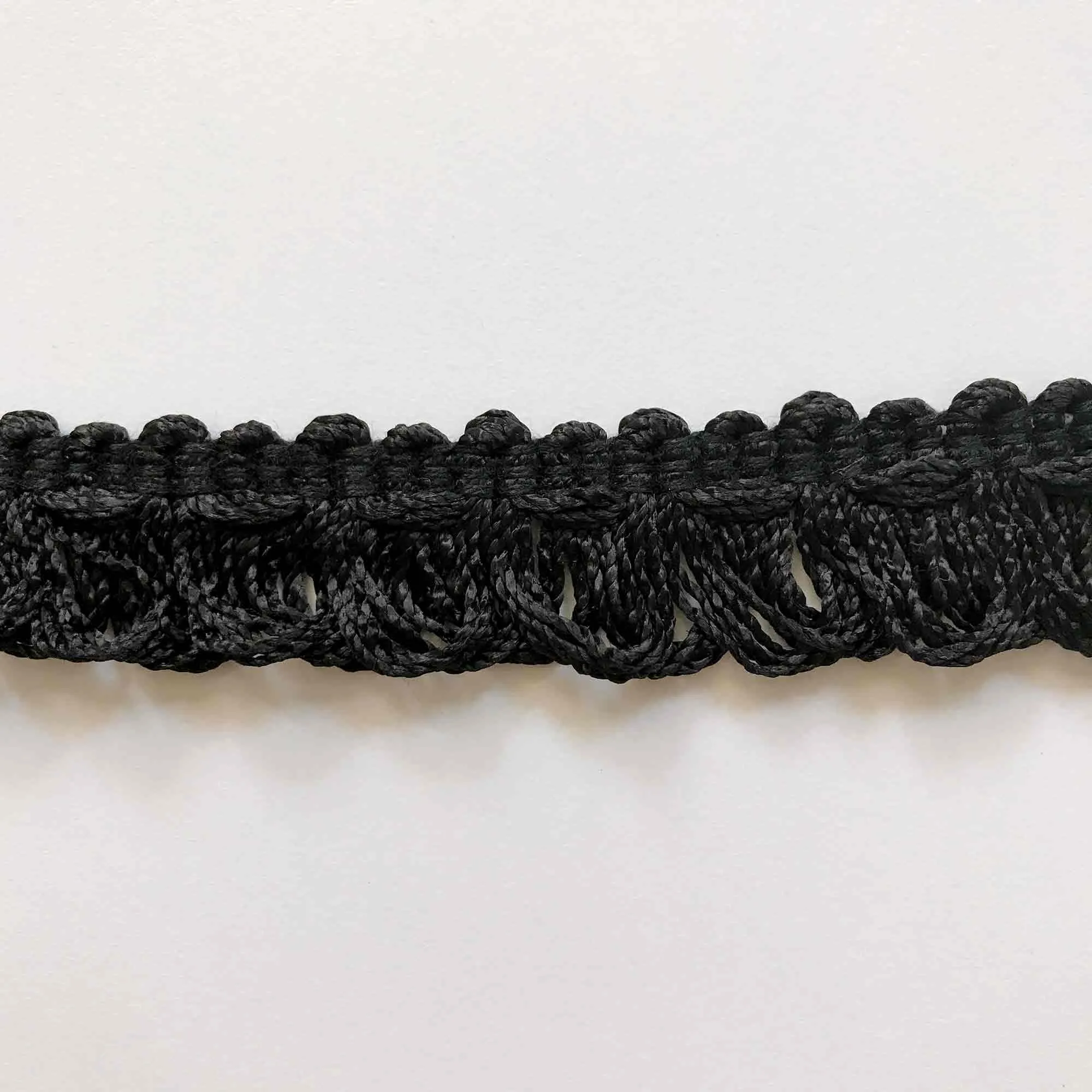 Black High Quality Decorative Loop Trim by the yard