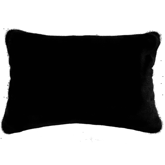 Black Panther Faux Fur Cushion Rect