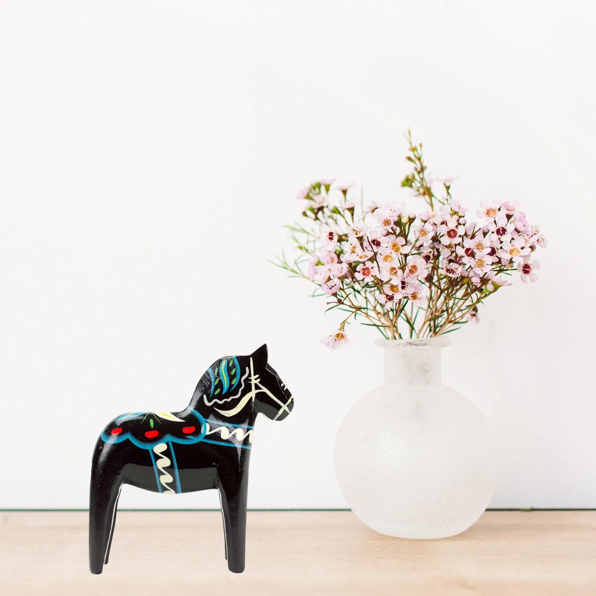 Black Wood Dala Horse