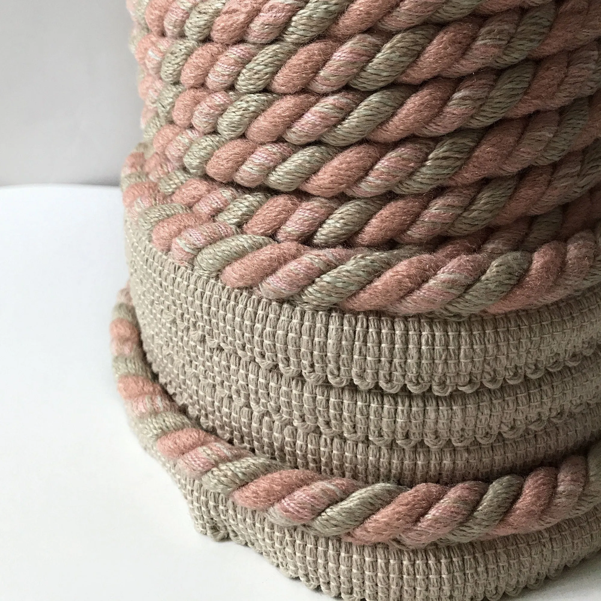 Blush Pink and Lime Quality Decorative Lip Cord Trim by the yard