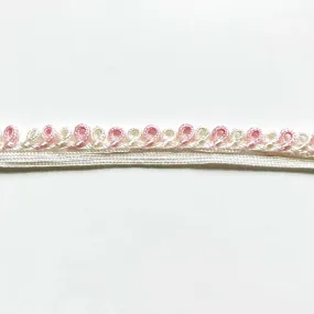 Blush Pink and White High Quality Decorative Loop Trim by the yard