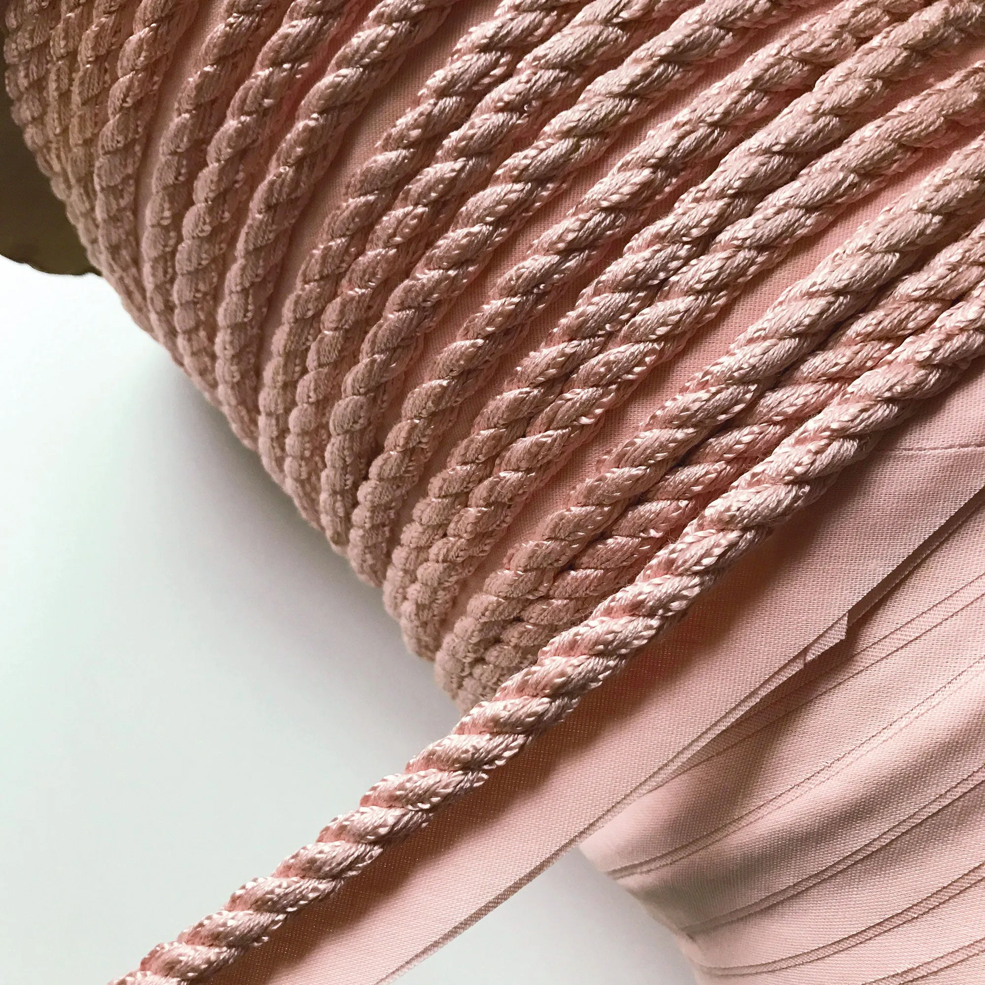 Blush Pink High Quality Decorative Lip Cord Trim by the yard