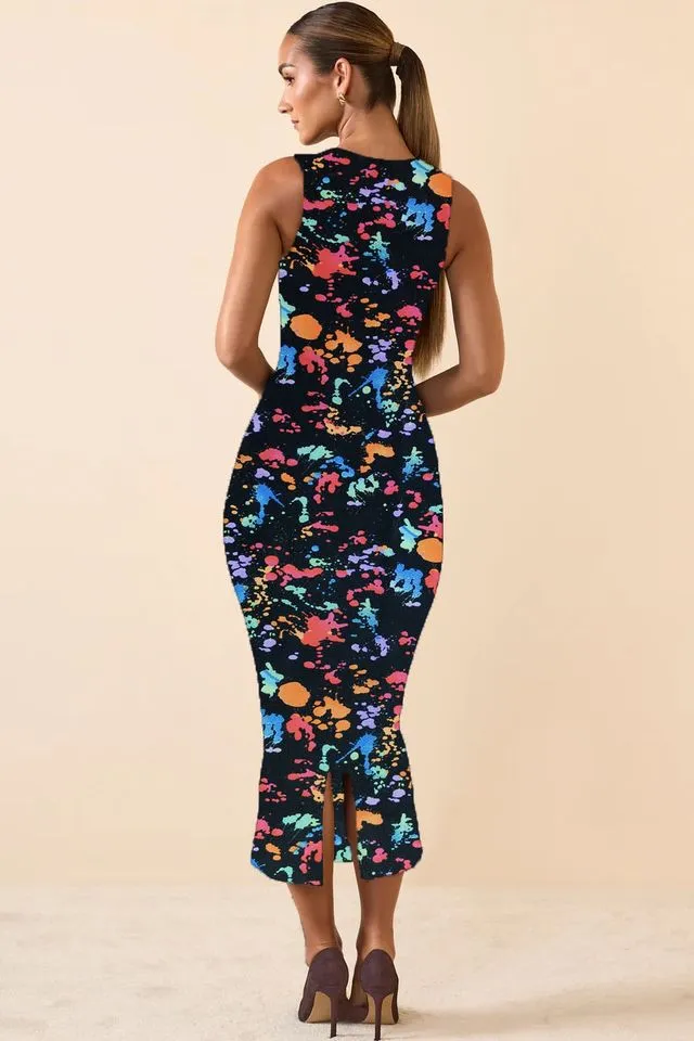 Bold Multicolor Bodycon Dress