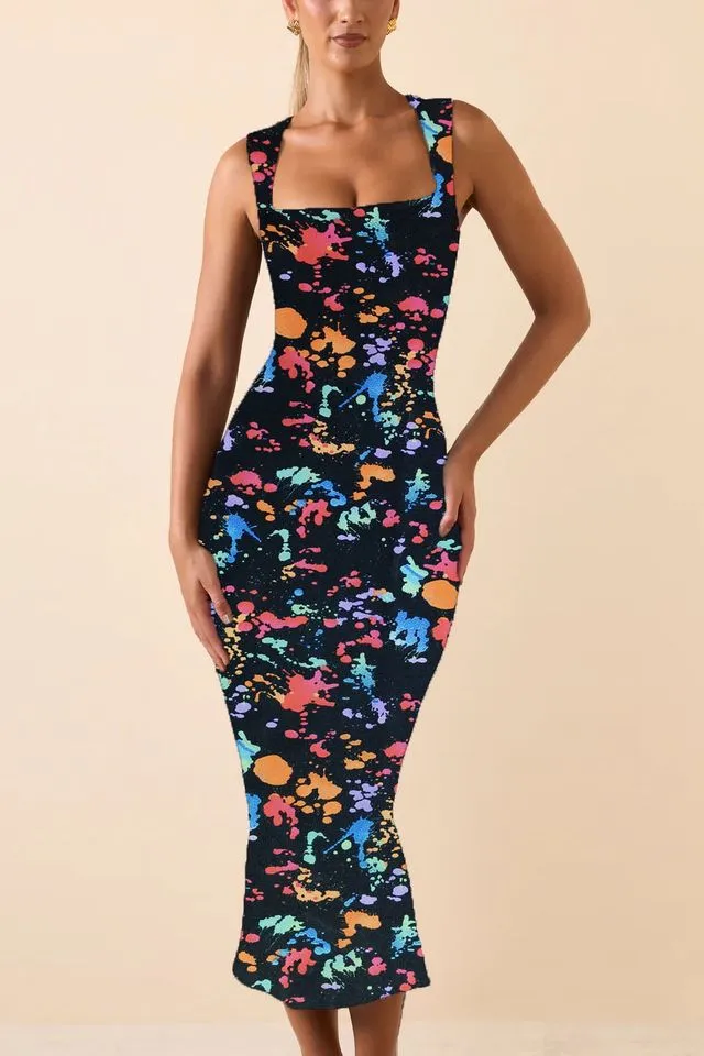 Bold Multicolor Bodycon Dress