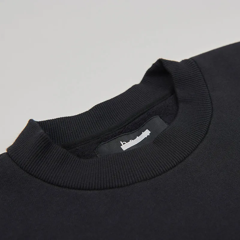 both X SECOND LAYER-CREWNECK SWEATSHIRT-BLACK