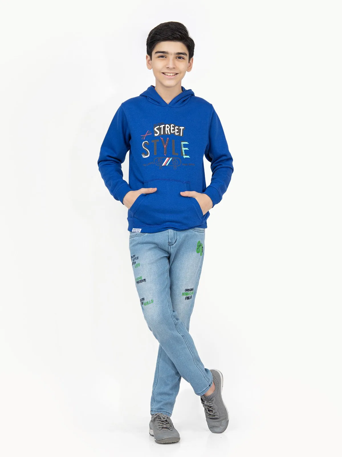 Boy's Blue Hoodie - EBTH21-017