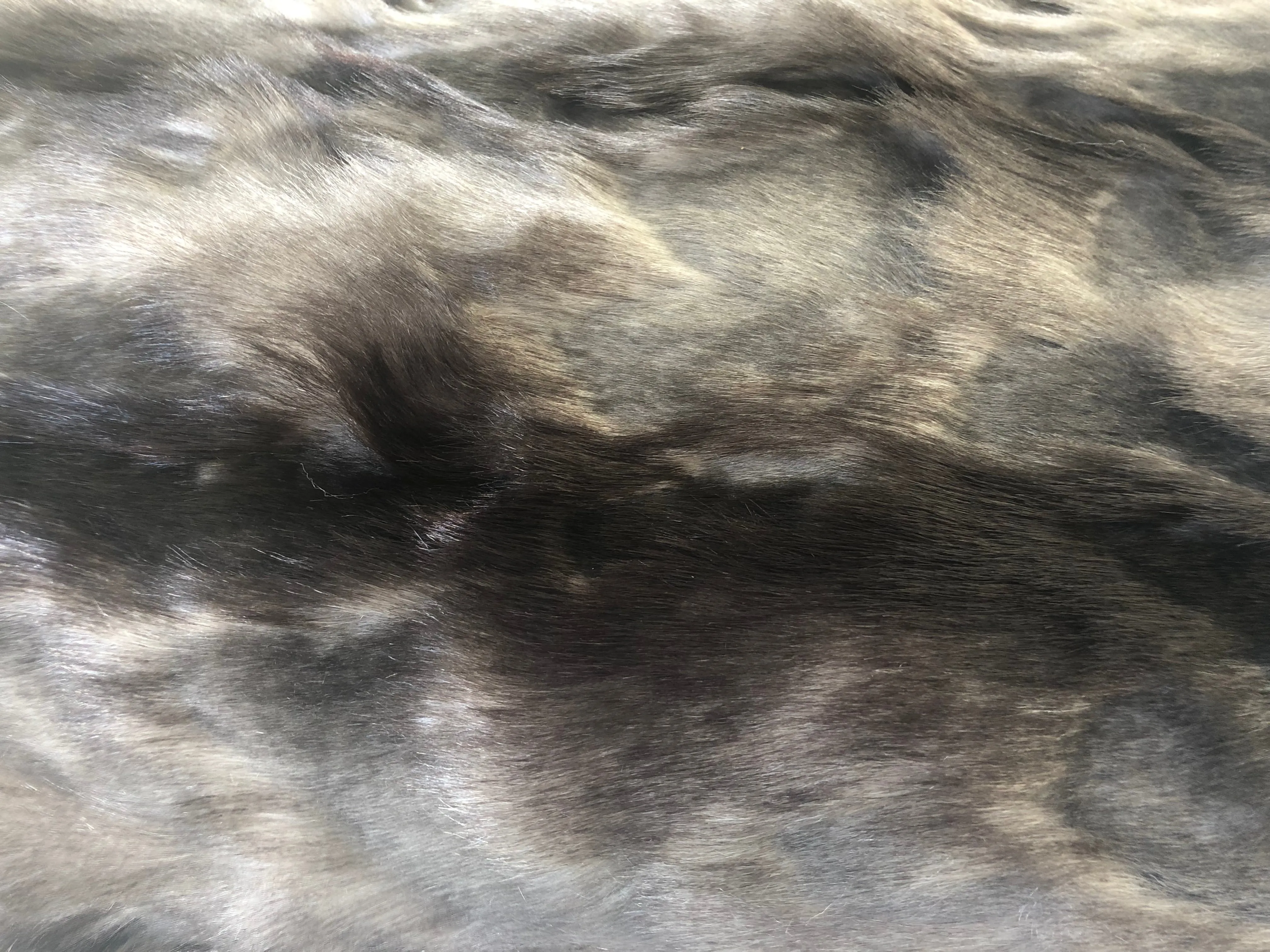 Brandy Grey Faux Fox Luxury Throw