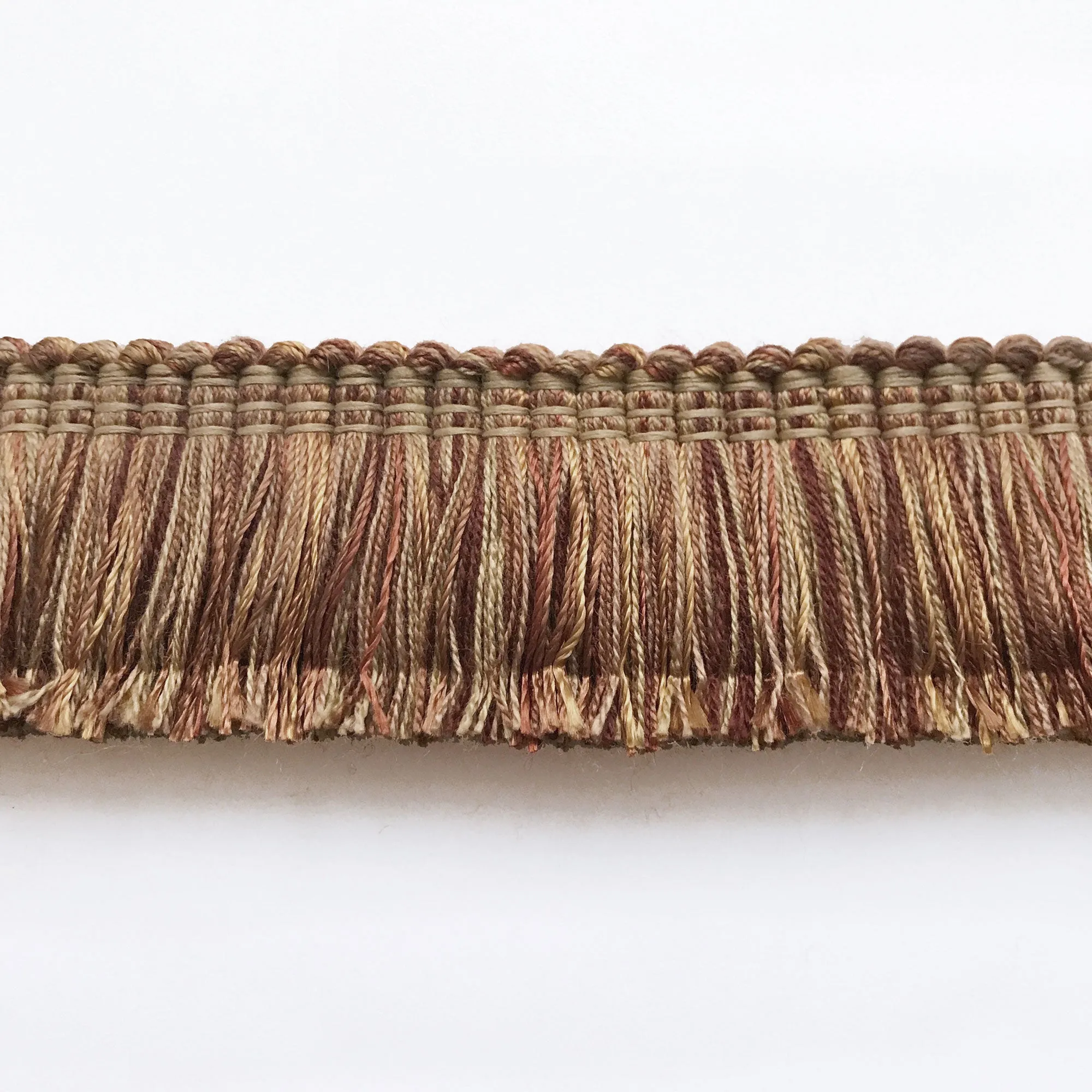 Brown and Gold  High Quality Decorative Brush Fringe Trim by the yard