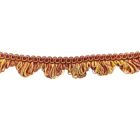 Burgundy & Gold High Quality Decorative Gimp Trim by the yard