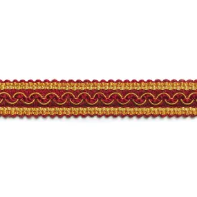 Burgundy and Gold High Quality Decorative Gimp Trim by the yard