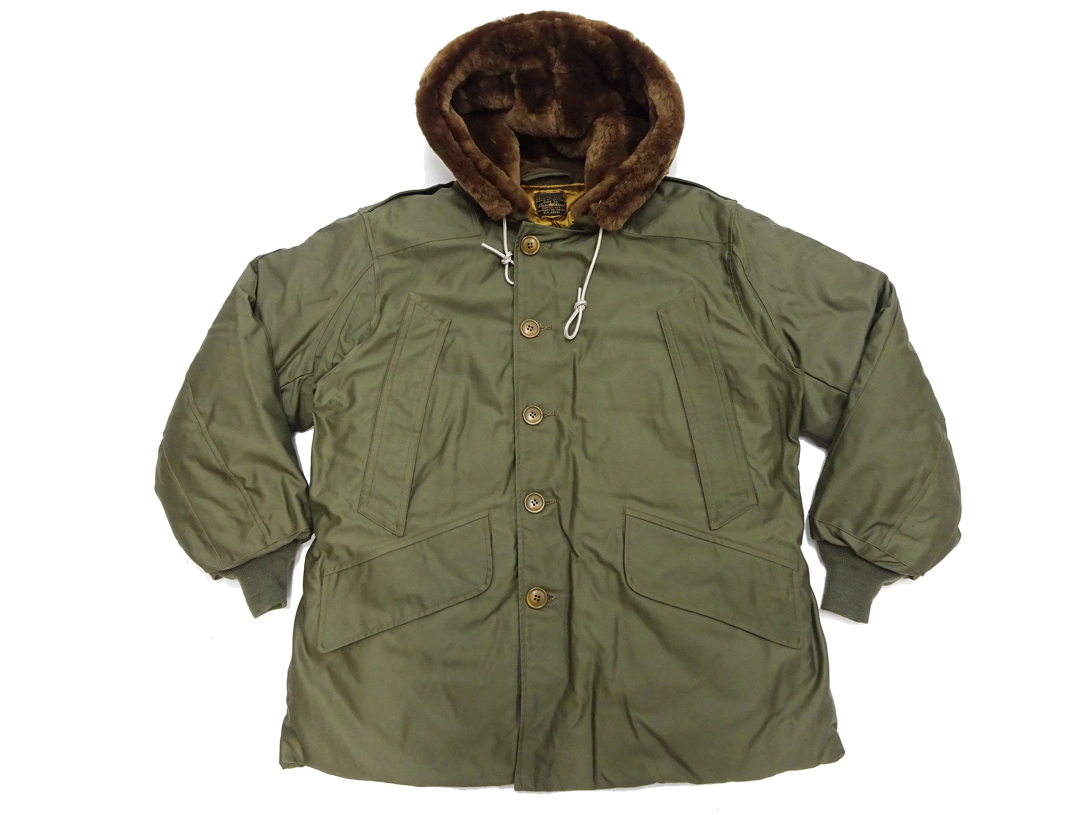 Buzz Rickson Type B-9 Flight Down Parka Men's B9 Hooded Down Jacket BR15538 Olive Drab