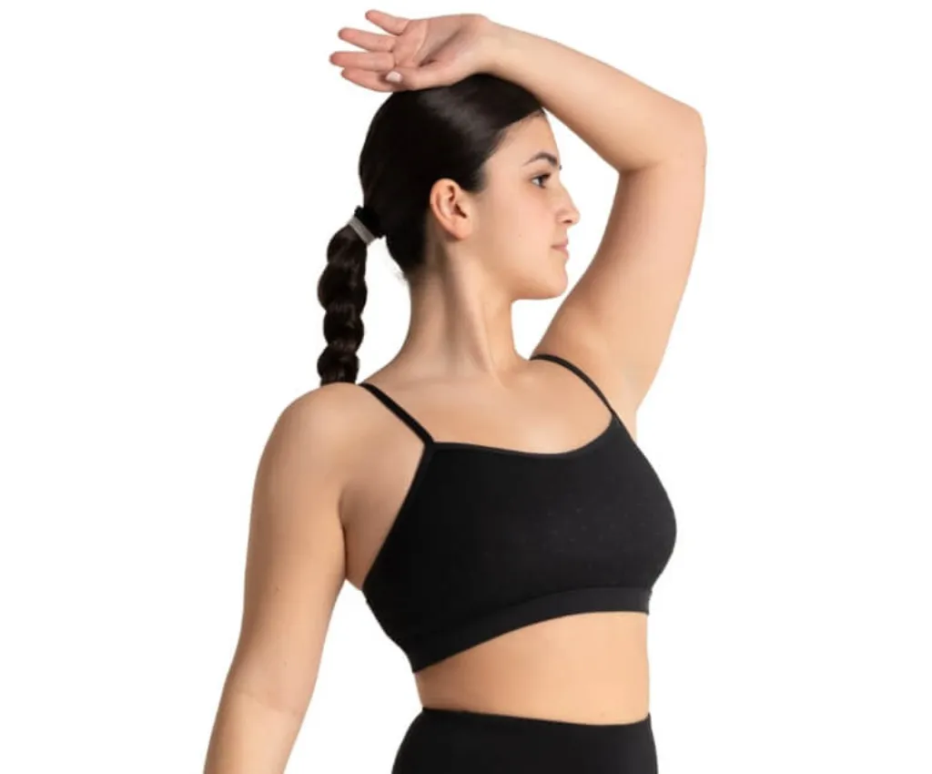 Capezio Spot on Mesh Overlay Bra Top