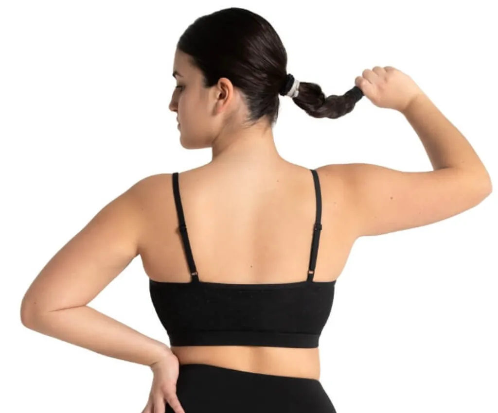 Capezio Spot on Mesh Overlay Bra Top