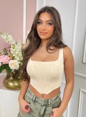 Caron Cream Corset Top