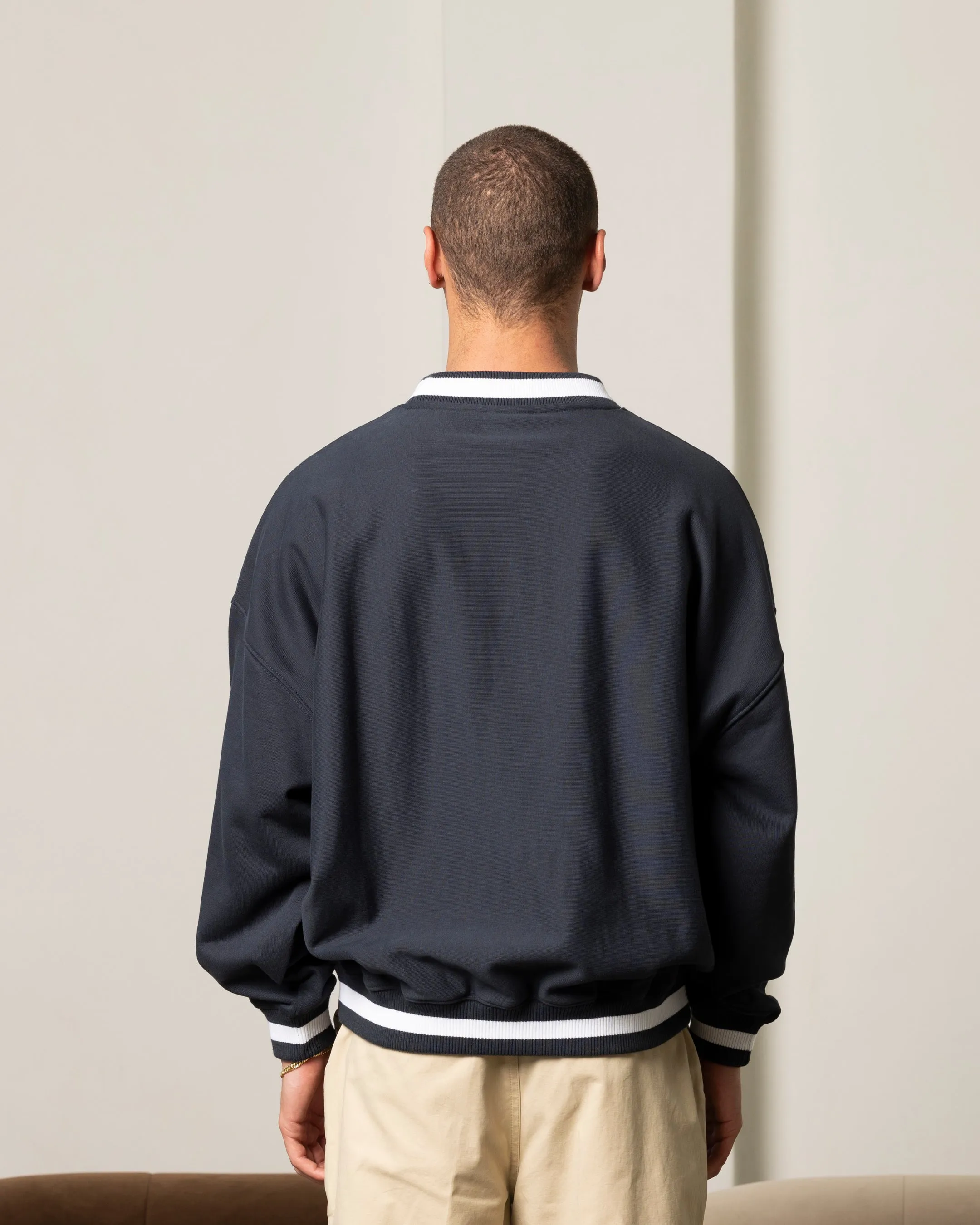 Carre Royal Oversized Crewneck Navy