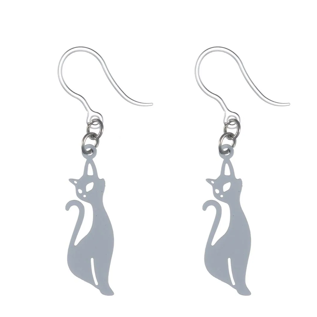 Cat Dangles Hypoallergenic Earrings for Sensitive Ears Made with Plastic Posts