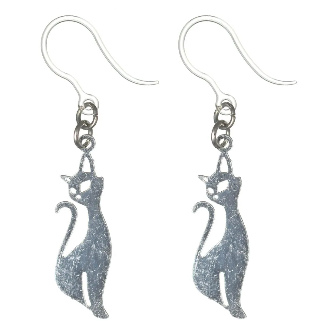 Cat Dangles Hypoallergenic Earrings for Sensitive Ears Made with Plastic Posts