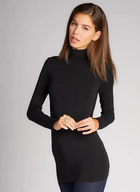 C'est Moi, CEBT1208 Bamboo Turtleneck, Black