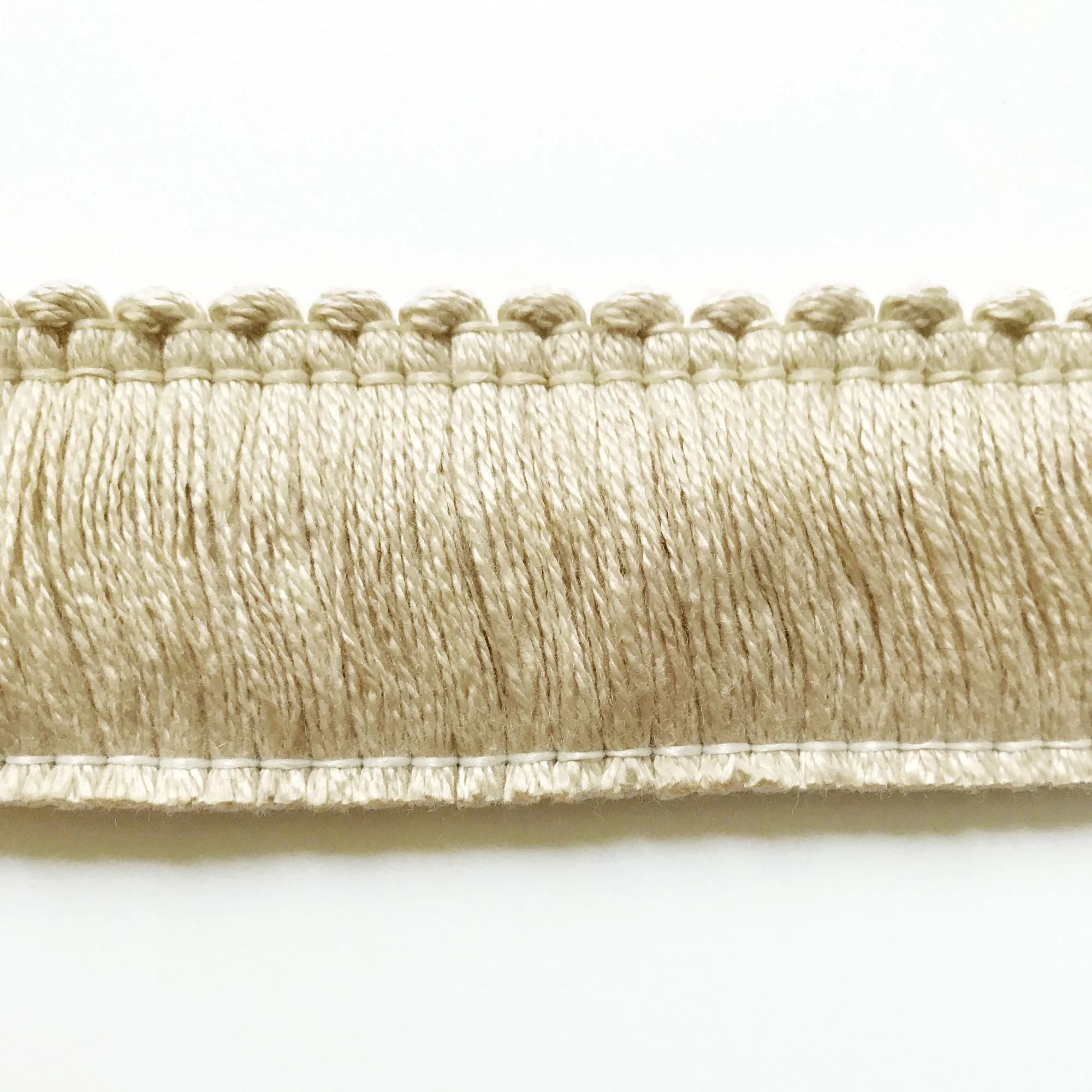 Champagne High Quality Decorative Brush Fringe Trim by the yard