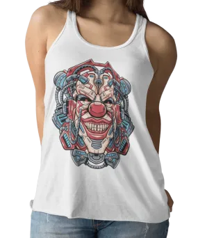 Clown Head Tattoo Design Adult Womens Vest Top