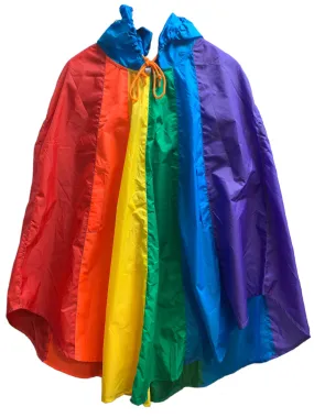 Color Block Rainbow Poncho