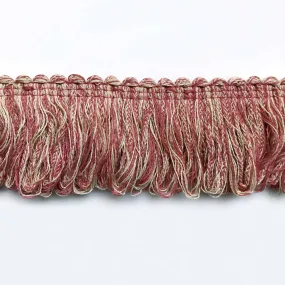 Coral and Wheat High Quality Decorative Brush Fringe Trim by the yard