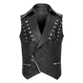 Cracked Rubberized Vegan Leather Vest