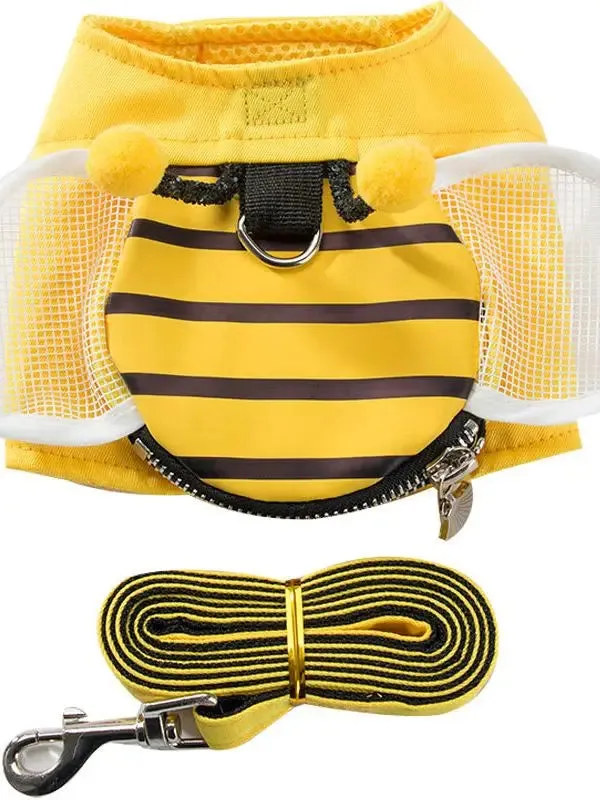 Cute Bee Vest Cats & Small Dog Leash