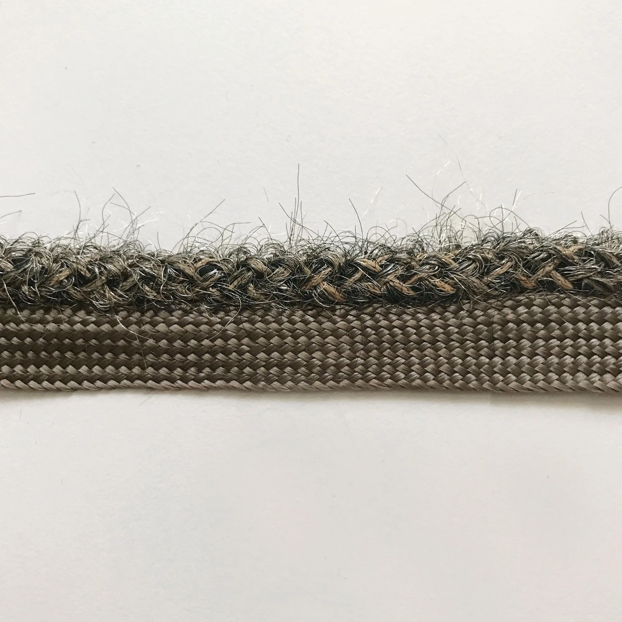 Dark Gray and Tan High Quality Decorative Lip Cord Trim by the yard