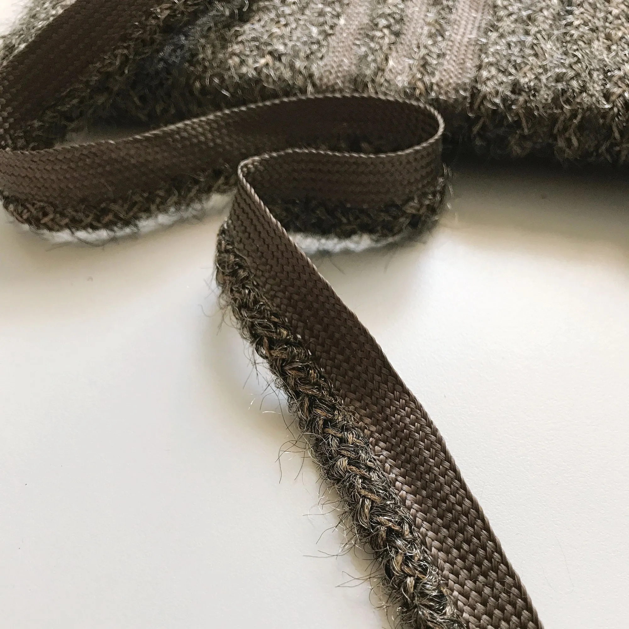 Dark Gray and Tan High Quality Decorative Lip Cord Trim by the yard