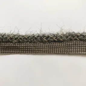 Dark Gray and Tan High Quality Decorative Lip Cord Trim by the yard