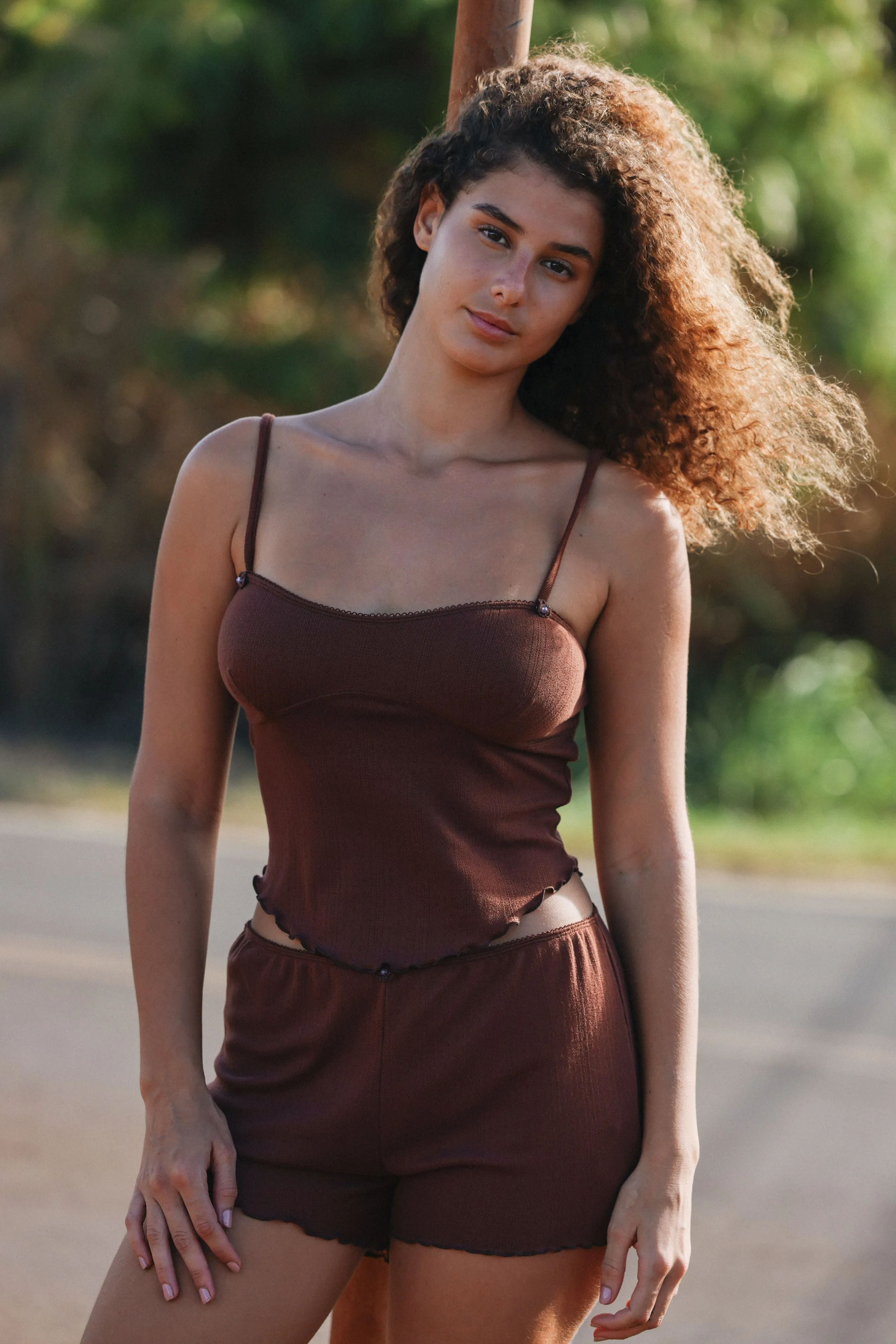 Daybreak Kūlolo Eco Pointelle Knit Cami