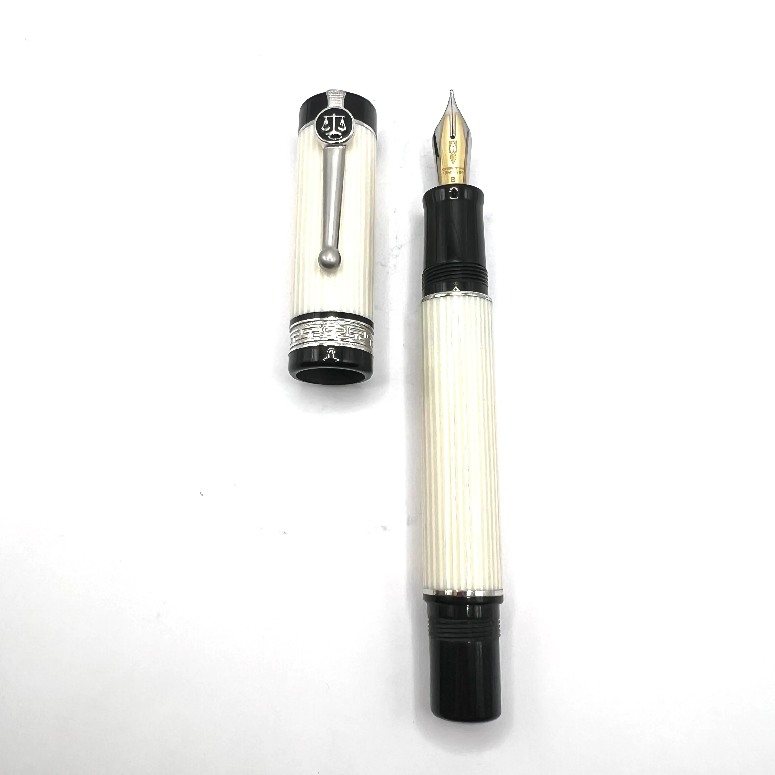 Delta Lex (Law) White Casein (Galalith) Limited Edition Fountain Pen (2012)