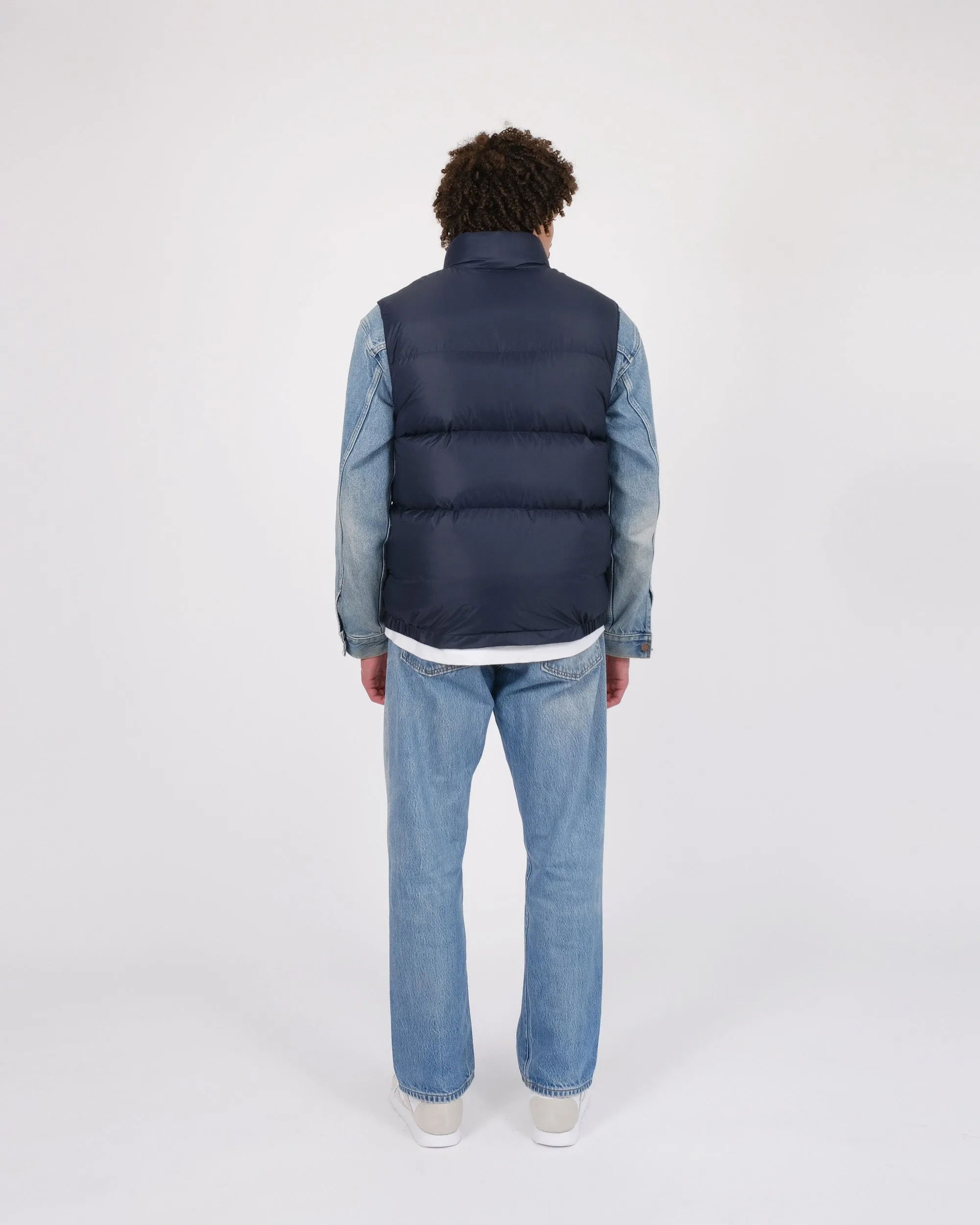 Down Italian Vest - Streakfree Nylon - Navy