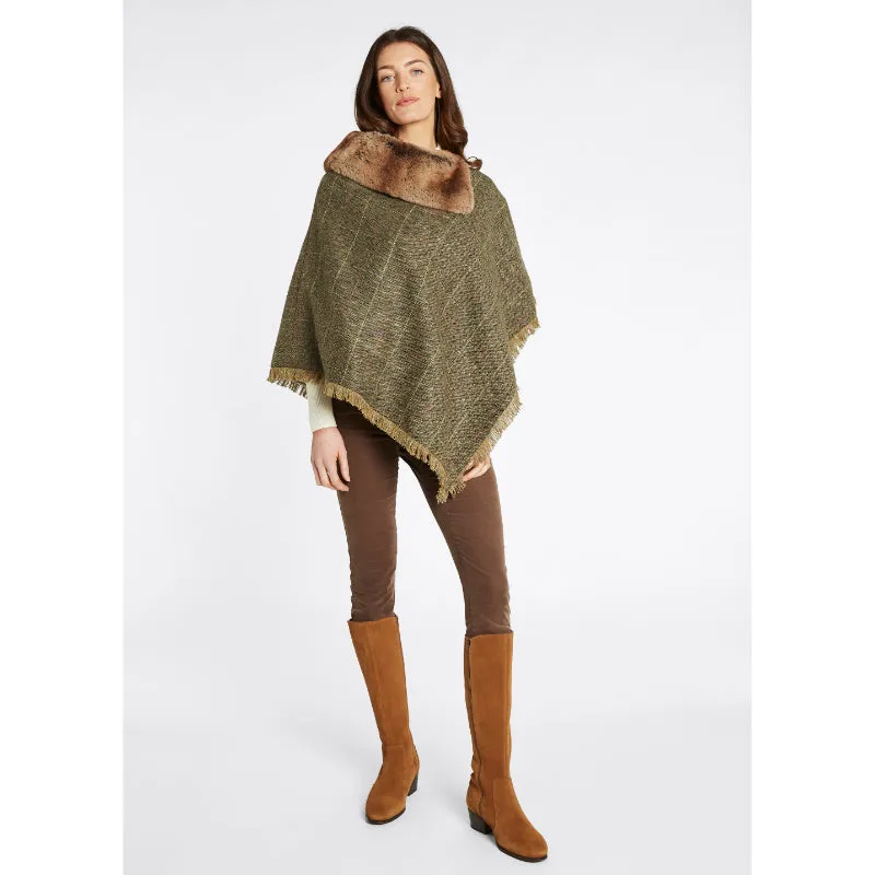 Dubarry Silverfir Ladies Tweed Poncho - Thistle